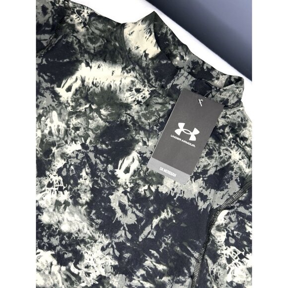 UNDER ARMOUR Cropped Top Women's Size S Meridian Print Running Shirt Gym Workout - Picture 7 of 11